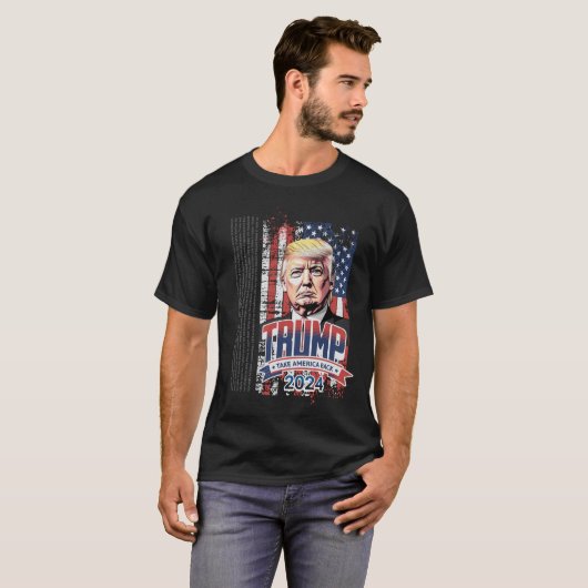 Trump Take America Terug 2024 T-shirt (Voorkant volledig)