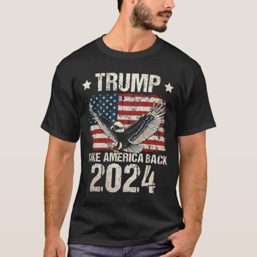 Trump Take America Terug 2024 T-shirt (Voorkant)