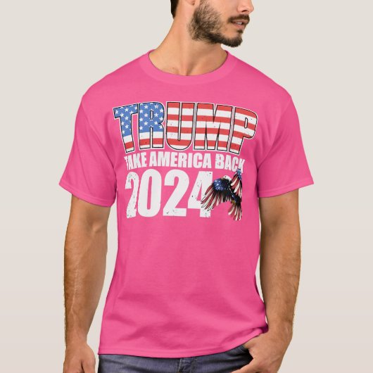 Trump Take America Terug 2024 T-shirt (Voorkant)