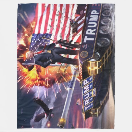 TRUMP TANK FLEECE DEKEN (Voorkant)