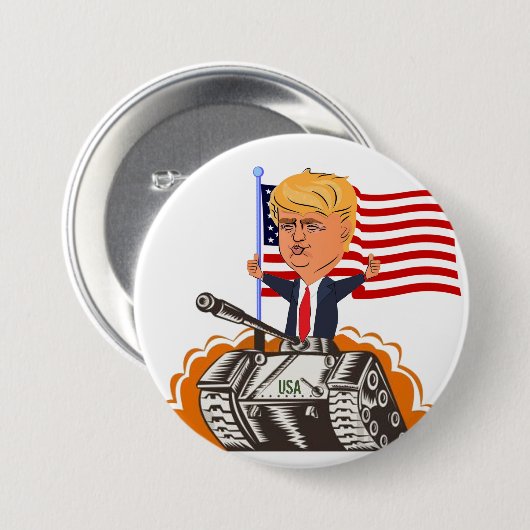 Trump Tank Ronde Button 7,6 Cm (Voorkant /achterkant)