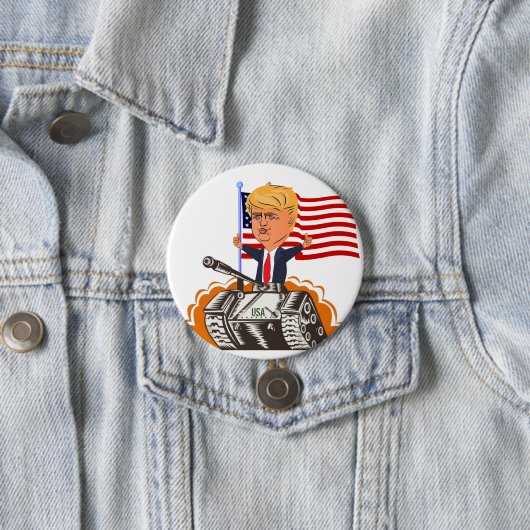 Trump Tank Ronde Button 7,6 Cm (In situ)