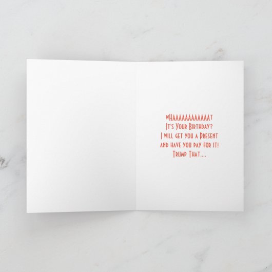Trump Tantrum Verjaardag Kaart (Binnen)