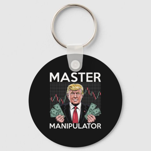 Trump Tarief Aandelenmarkt Crash Sleutelhanger (Voorkant)