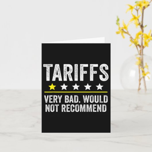 Trump-tarief VS zou tarieven niet grappig aanbevel Kaart (Gele Bloem)