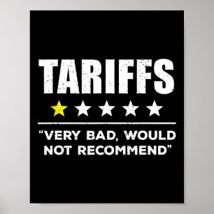 Trump-tarief VS zou tarieven niet grappig aanbevel Poster