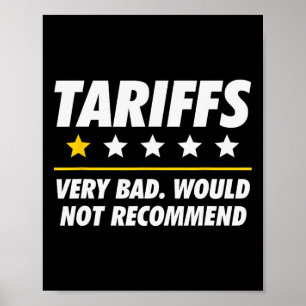 Trump-tarief VS zou tarieven niet grappig aanbevel Poster