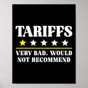 Trump-tarief VS zou tarieven niet grappig aanbevel Poster