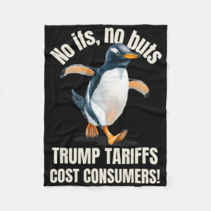 Trump Tarieven Kosten Consumenten Grappige Pinguïn Fleece Deken