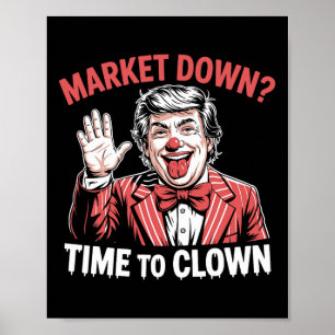 Trump Tarieven Recessie Meme Markten Omlaag Tijd O Poster
