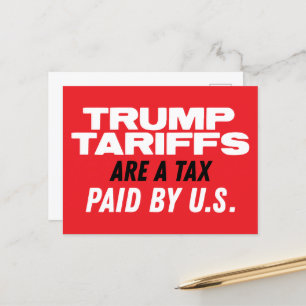 Trump-tarieven zijn belastingen die door US Red wo Briefkaart