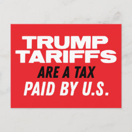 Trump-tarieven zijn belastingen die door US Red wo Briefkaart