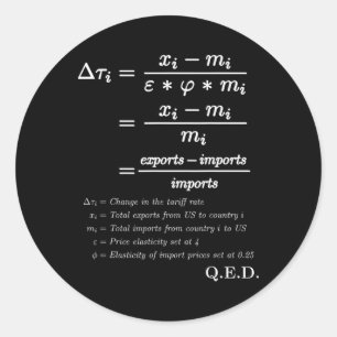 Trump-tarieven zijn belastingen - Wiskunde proof F Ronde Sticker