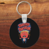 Trump Tariff Tantrum Viral Graphic Sleutelhanger (Voorkant)