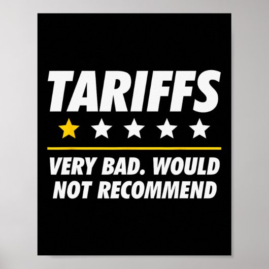 Trump Tariff Usa Would Not Recommend Tariffs Funny Poster (Voorkant)