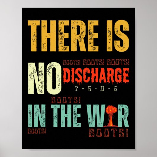 Trump Tariffs No Discharge In The War – Boots Boot Poster (Voorkant)