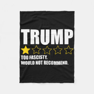Trump te fascistisch, zou niet aanbevelen 1 fleece deken