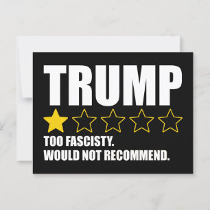 Trump - Te Fascistisch. Zou Niet Aanbevelen Briefkaart