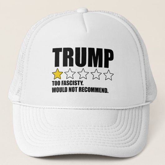 Trump - Te Fascistisch. Zou Niet Aanbevelen Trucker Pet (Voorkant)