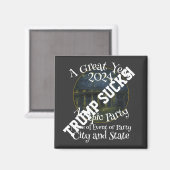 Trump Tea Garden Surprise Party Block 2024 Magneet (Voorkant / Achterkant)