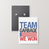 Trump - Team Afval We Won Button (Voorkant / Achterkant)