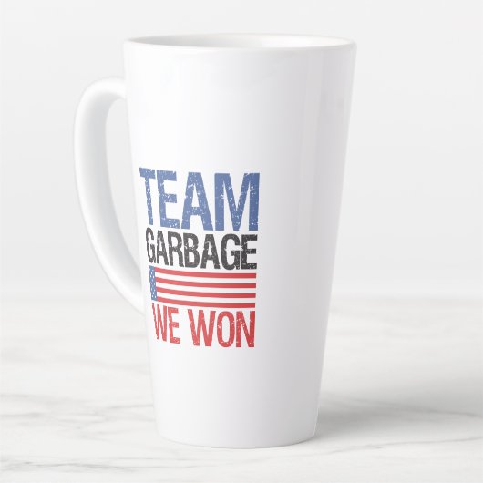 Trump - Team Garbage We hebben gewonnen Latte Mok (Linkerhoek)