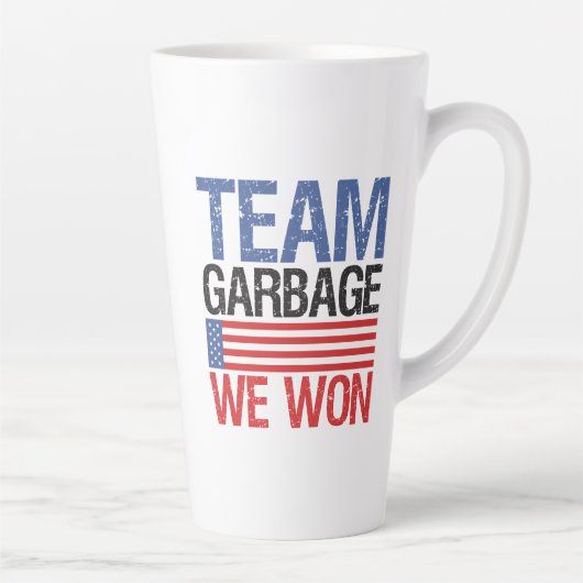 Trump - Team Garbage We hebben gewonnen Latte Mok (Rechts)