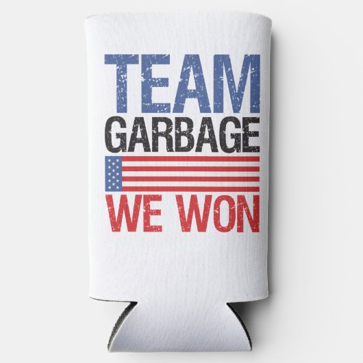 Trump - Team Garbage We hebben gewonnen Seltzer Blikjeskoeler (Voorkant)