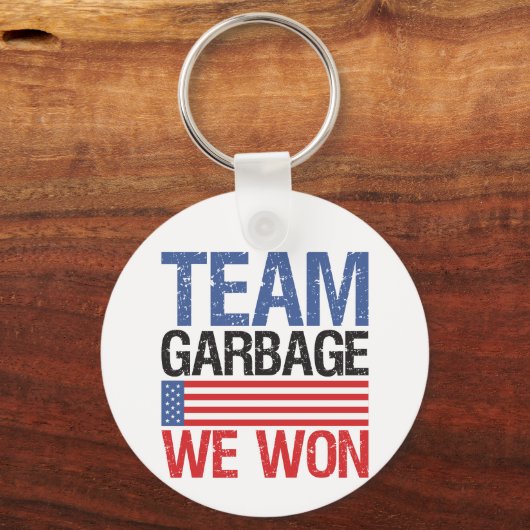 Trump - Team Garbage We hebben gewonnen Sleutelhanger (Achterkant)