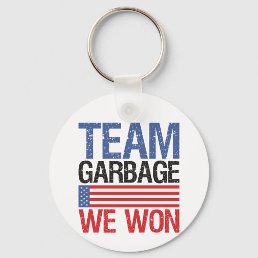 Trump - Team Garbage We hebben gewonnen Sleutelhanger (Achterkant)