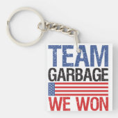 Trump - Team Garbage We hebben gewonnen Sleutelhanger (voorkant)