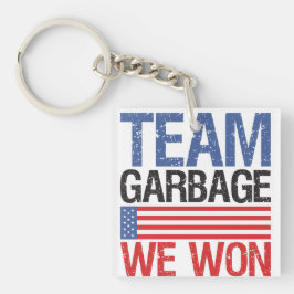 Trump - Team Garbage We hebben gewonnen Sleutelhanger