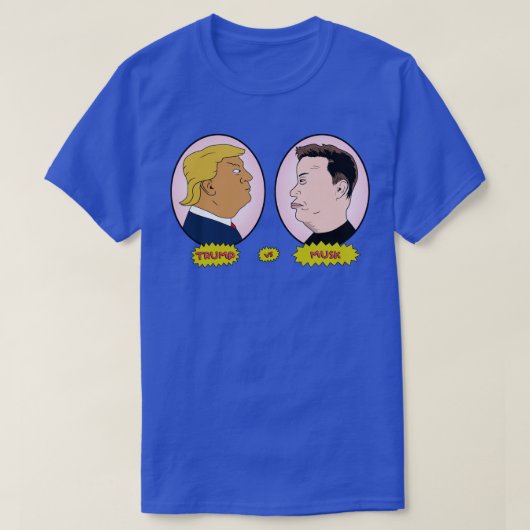 Trump tegen Musk Beavis en Butthead Parodie Elon T-shirt (Design voorkant)