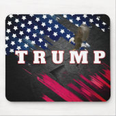 Trump-tekst op Amerikaanse vlag met Bald Eagle Muismat (Voorkant)