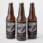 Trump Terug Amerika 2024 Verkiezing Retro Bier Etiket (Flessen)