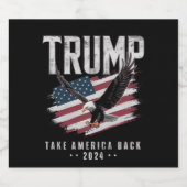 Trump Terug Amerika 2024 Verkiezing Retro Bier Etiket (Enkel label)