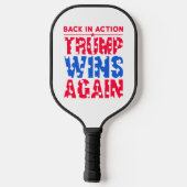 Trump - Terug in actie Trump wint opnieuw Pickleball Paddle (Achterkant)