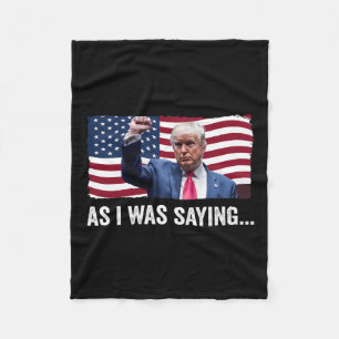 Trump terwijl ik Trump zijn speech Gezegde Trump V Fleece Deken