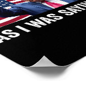 Trump terwijl ik Trump zijn speech Gezegde Trump V Poster (Hoek)