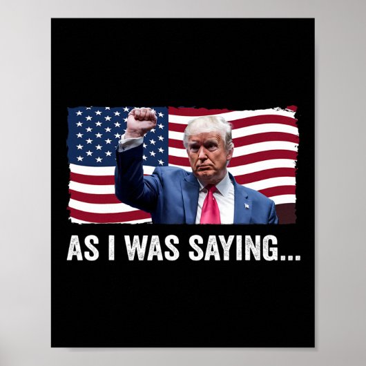 Trump terwijl ik Trump zijn speech Gezegde Trump V Poster (Voorkant)