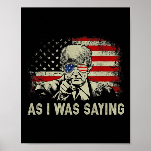 Trump terwijl ik zijn speech Gezegde Vo Poster (Voorkant)