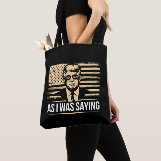 Trump terwijl ik zijn verkiezingsstem Gezegde Tote Bag (Dichtbij)
