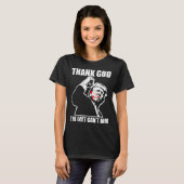 Trump Thank God The Left Can't Aim , Small, Black  T-shirt (Voorkant volledig)