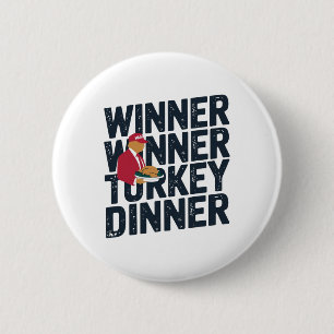 Trump Thanksgiving 2024 winnaar Turkije Dinne Ronde Button 5,7 Cm