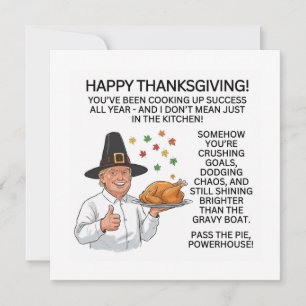 Trump Thanksgiving Feestdagenkaart