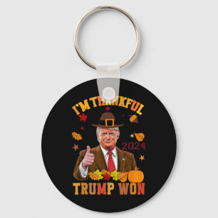 Trump Thanksgiving, ik ben dankbaar dat Trump 1 he Sleutelhanger