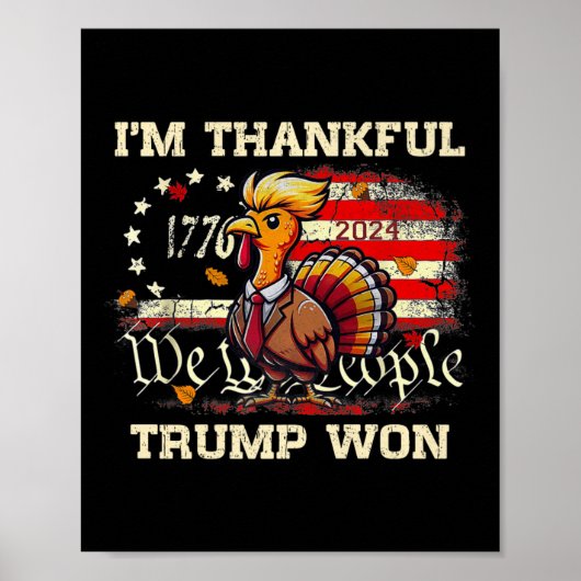 Trump Thanksgiving - Ik ben dankbaar dat Trump 202 Poster (Voorkant)