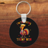 Trump Thanksgiving: ik ben dankbaar dat Trump heef Sleutelhanger (Voorkant)
