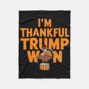 Trump Thanksgiving T-shirt Ik ben dankbaar dat Tru Fleece Deken