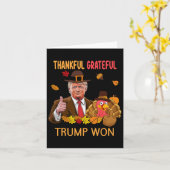 Trump Thanksgiving Turkije Herfst dankbaar M Kaart (Gele Bloem)